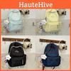 Minimalist Korean Style Student Backpack With Letter Print Design And Splicing Elements For High School And College