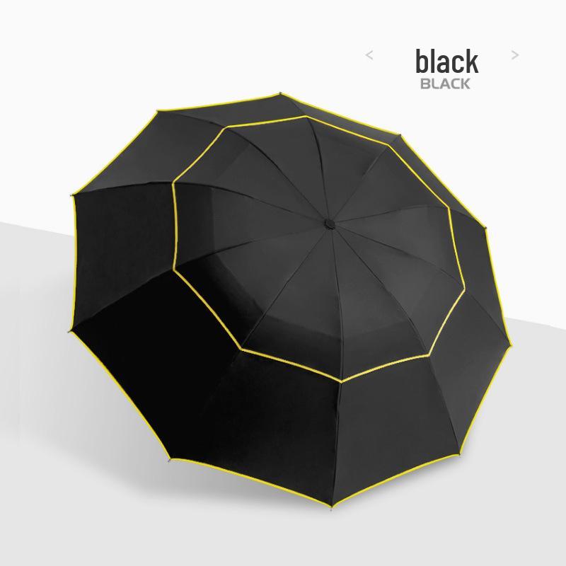 

Большой мужской деловой складной зонт с десятью спицами - Доступна опция нанесения логотипа на заказ