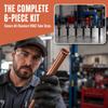 6pcs 6 Piece Set Pipe Swaging Tool Triangle Shank Swaging Drill Bit Set  For Air Conditioner