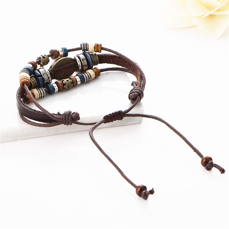 Böhmen Punk Design Multilayer Seil Augen Armband Handgemacht Einstellbar Passenden Frauen Männer Glück Wunsch Brazalete