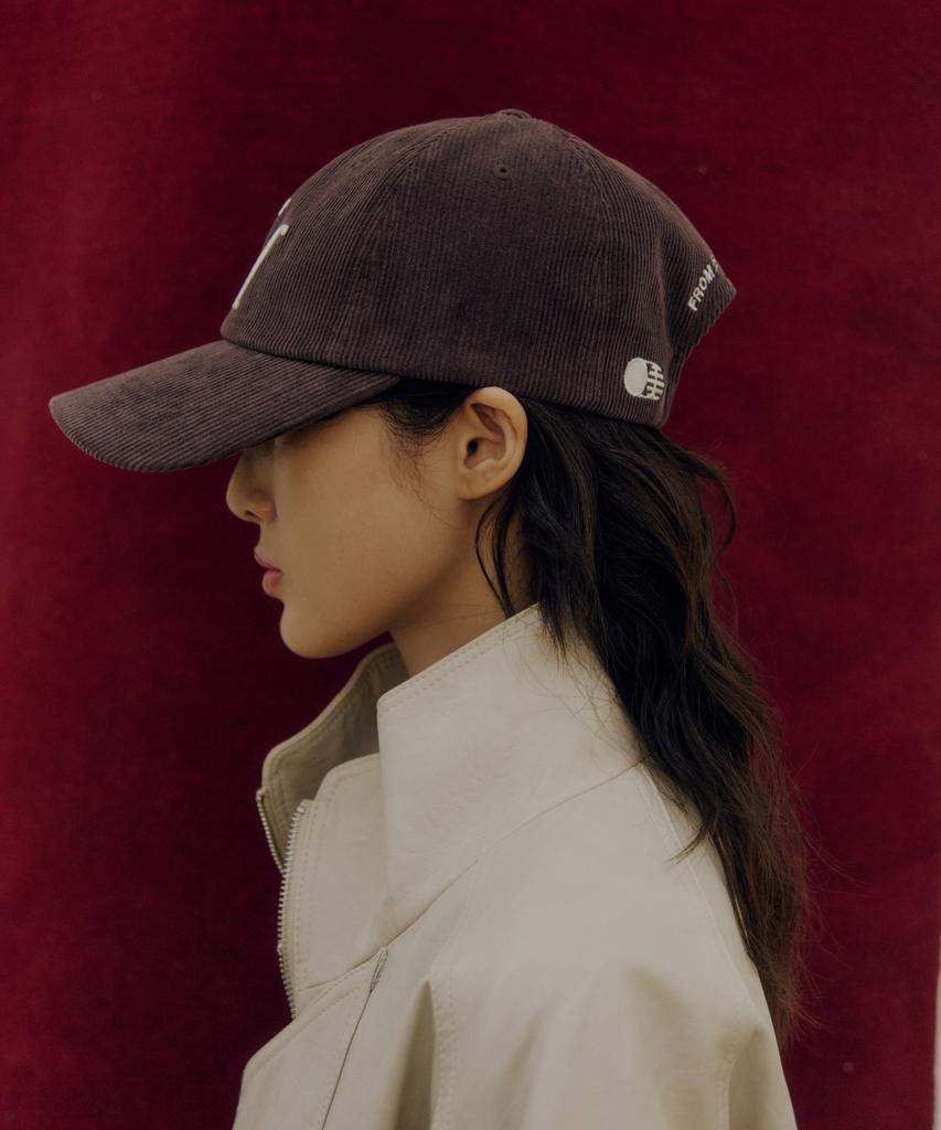 Teulaepighamoni Corduroy Th Logo Deep-Fit Ballcap_Brown