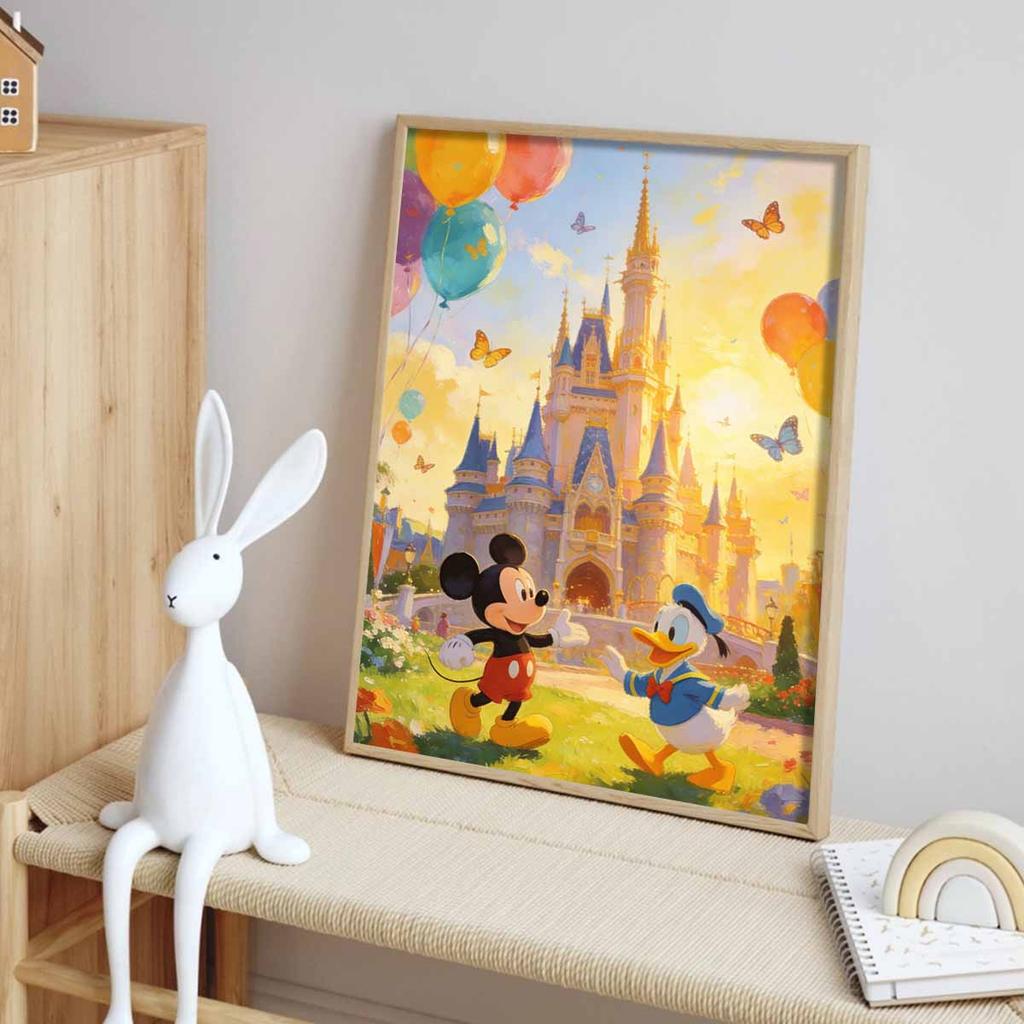 Disney Mickey Mouse Donald Duck Castle Balloon Diamond Painting Art Kit Mosaic Handmade Diy Gift Home Decor