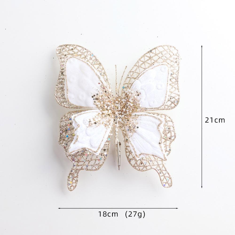 Fabric Fabric Glitter Butterfly Butterfly Hanging Decoration Christmas Tree Decoration  Festival