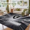 Crystal Velvet Square Rug Custom NameLas Vegas Raiders Pattern Non Slip Home Floor Decor Rug