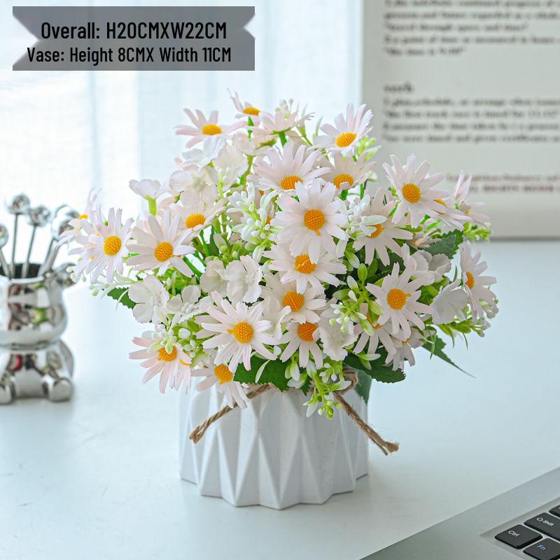 Artificial Flowers Desktop Ornament for Living Room and Dining Table Decoration