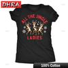 Womens Funny T Shirts All The Jingle Ladies Sarcastic Christas Graphic Novelty Short Sleeve Tee Y2K Casual Top Retro T Shirt