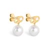 CELINE Les Perles CELINE Earrings In Brass With Gold Finish And Glass Pearls 46W796BPE.01GI