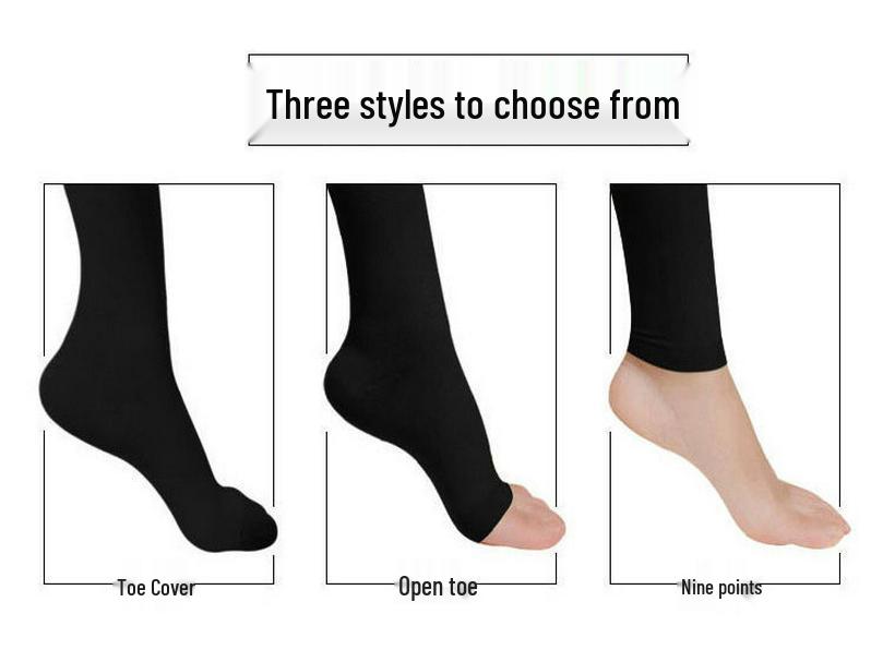 Ciorapi compresivi modelatori pentru picioare cu elasticitate ridicată, până la coapsă, cu silicon anti-alunecare, nivel de compresie 2 pentru sănătate și sport