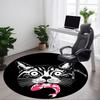1pc Cat Fish Office Round Area Rug, Under Office Chairs Bedroom Living Room Home Decor, Room Deco, Available In Various Sizes