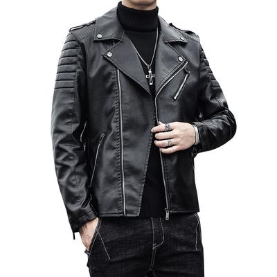 Chaqueta de cuero para hombre, ropa de moto juvenil de otoño, chaqueta de cuero para hombre, abrigo para hombre 3xl