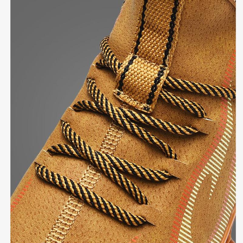 Men's Shoes Tide Men's Waterproof Leather Sneakers Shock Absorption Heightened Casual Shoes Men's Student Shoes