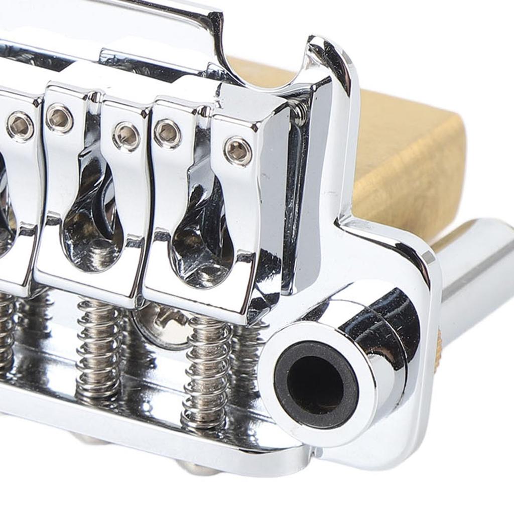 Fockety Electric Guitar Tremolo Cent Style Tremolo Bridge 54mm String Solid Brass Stainless Steel Push Arms for Increased Bridge, 6-String