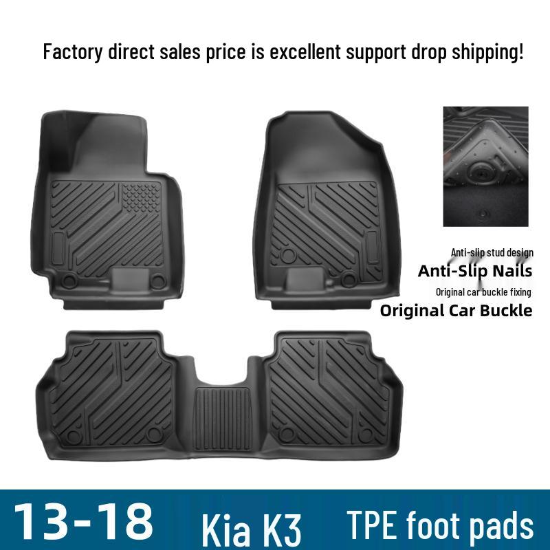 Eco-Friendly TPE Floor Mats for Kia K3 (2013-2018) – Scratch & Wear Resistant Interior Upgrade