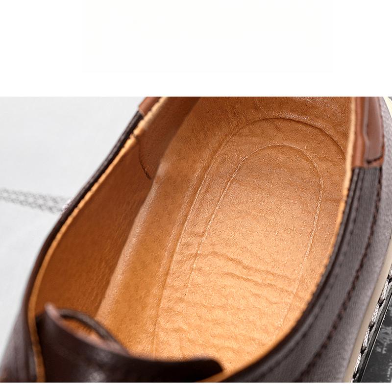 Men's Handmade Casual Leather Shoes Derbies Flats Dress Shoes