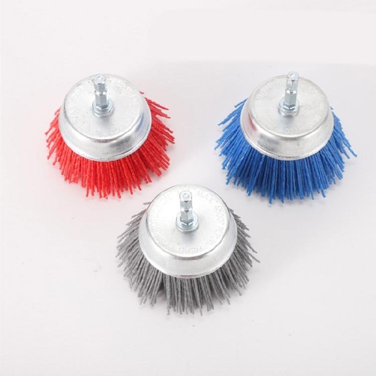 Bristle Brush Surfaces Polishing Tool Fine Abrasive Fibers Electric Drill Brush 1/4 Inch Handle for Detailed Workmanship