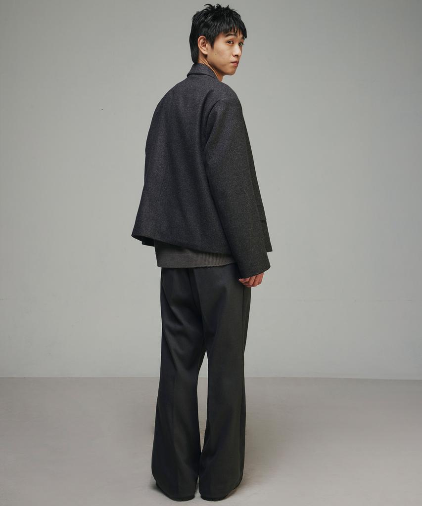 SIGNATURE Brushed Wide Flare Bootcut Slacks [Gray]