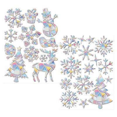 Christmas Seal Elk Snowflake Home Decoration - Winter Window Sticker Holiday Party Glass Door Wall Bathroom Office Dormitory Restaurant.