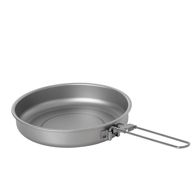 Ultra-Light Titanium Frying Pan Camping Hiking Backpacking 1-2 Person Portable Foldable Cookware