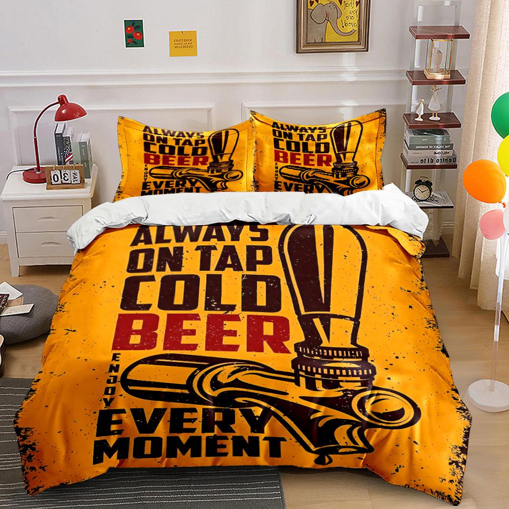 Beer Tap Graphic Design. Bedding Sets Duvet Cover Sets Duvet Covers Pillowcases(1* Duvet Cover 2* Pillowcases Without Duvet Insert)
