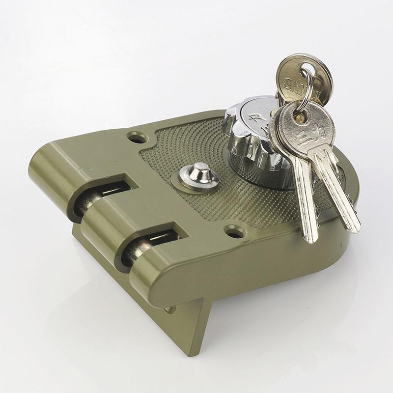Household Sliding Door With Tiger teeth Old-Fashioned Exterior Door Lock Iron Gate Wooden Door Anti-Theft Door Lock