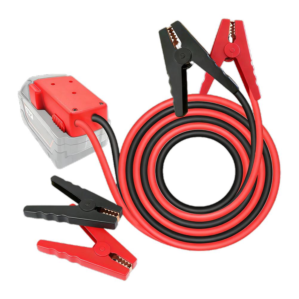 18V Battery Adapter Jump Starter, Anti-Spark Jumper Cable Clamps, Emergency Car Battery Booster for Dead Vehicle