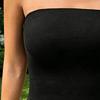 Women Vest Off Shoulder Strapless Bandeau Tube Top Pure Color Elastic Fabric Slim Waist Shaping Tops Daily Wear