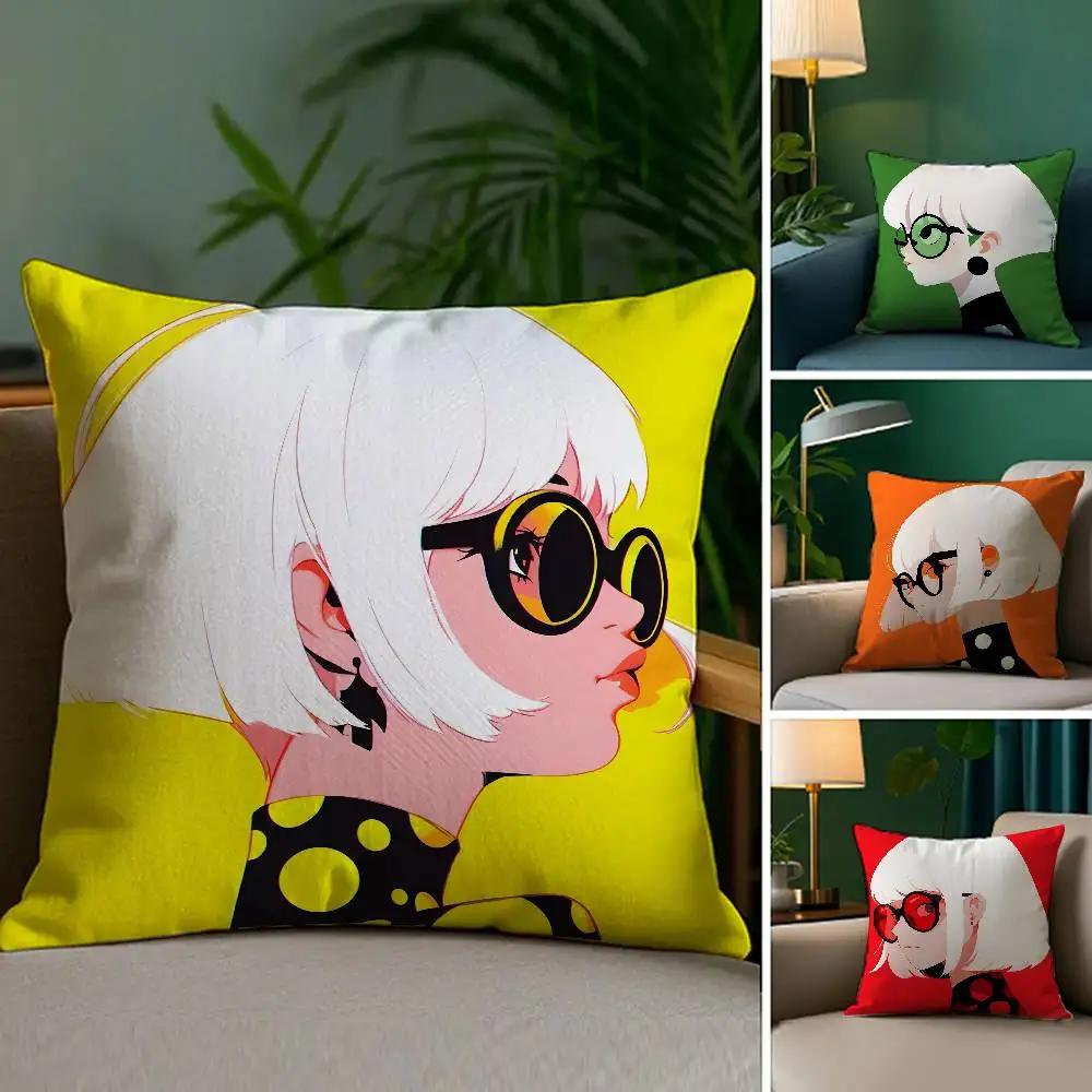 Yayoi Kusama Minimalism Pillow Case Plush Fabric Soft Double Sided Print Home Sofa High Quality Cushion Cover Throw