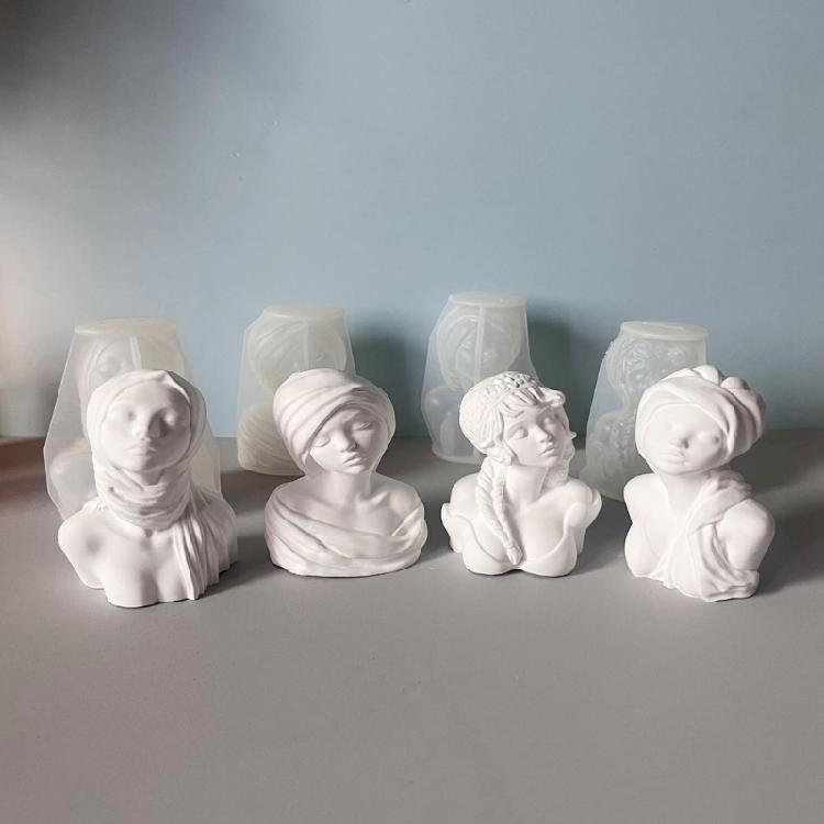 Female Figurine Silicone Molds for Candle Soap Goddess Statue Silicone Molds Gypsum Silicone Molds for Home Decoration