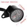 Motorcycle Digital Odometer Speedometer Tachometer Gauge with LED Indicator Black