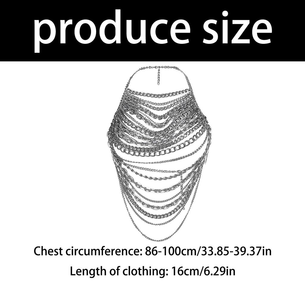 Women Body Chain Featuring Hollow Chain Elegant Body Jewelry Nightclub Body Accessory Suitable for Weddings and Proms