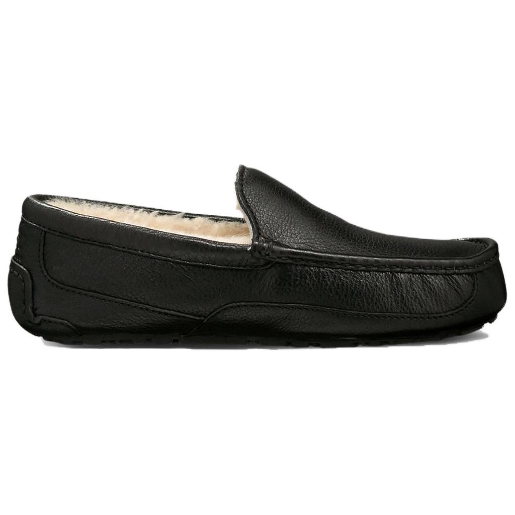 UGG Ascot Pantofi Casual cu Top Scund din Piele de Vacă cu Două Straturi Bărbați adidași Negru 5379B-BLK