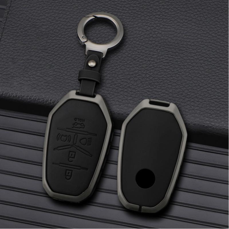 Genuine Leather Key Cover for SsangYong Motor Korando/Rexton Buckle