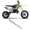 15mm 220mm Front Rear Axle with 2 Bushing Polished Housing Fit for Pit PRO Trail Dirt Bike 70cc 90cc