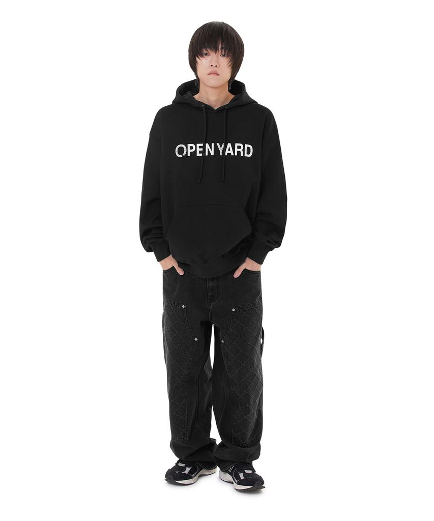 Pearl Stud Logo Hoodie - Black