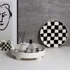 The Checkerboard Storage Plate, Fruit Plate, Storage Plate, Cups, Perfume, Jewelry, Sundries, Desktop Decoration Tray