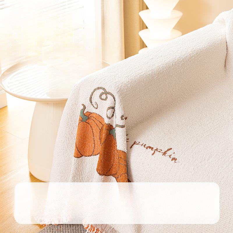 Cartoon Licht Luxus Kürbis All-Inclusive Sofa Handtuch Wohnzimmer Staubschutz Sofaüberwurf Stoffdecke Steppdecke