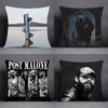 Signer P-Post M-Malone Pillow Case Cover Square Sofa with for Pattern Comfortable Cushionsuitable of Room