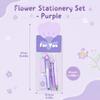 Dreamy Flower Stationery Set 8-in-1 Ballpoint Pen Multi-functional Clip  Gift Prize