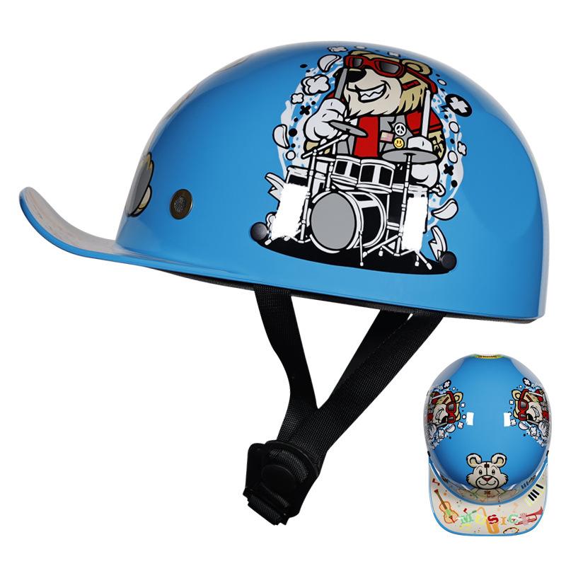Electric Bicycle Helmet Children's Retro Duck Tongue Baseball Cap Skateboard Bicycle Half Helmet
