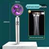 Compact Twin-Turbine Booster Shower Head with Dual Propellers