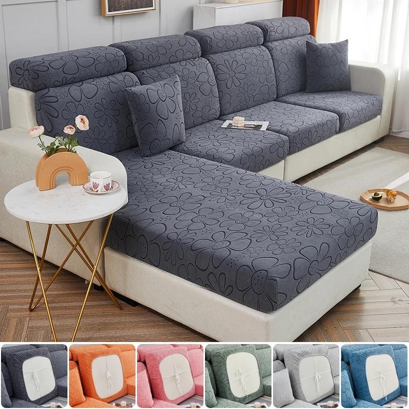 Sun Flower Jacquard Sofa Seat Cushion Cover Elastic Sofa Covers for Living Room Sofa Slipcover Chair Seat Couch Cover Home Decor
