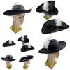 White Feather Pirate Hat Half Handcrafted Design For Halloween Party Cosplay