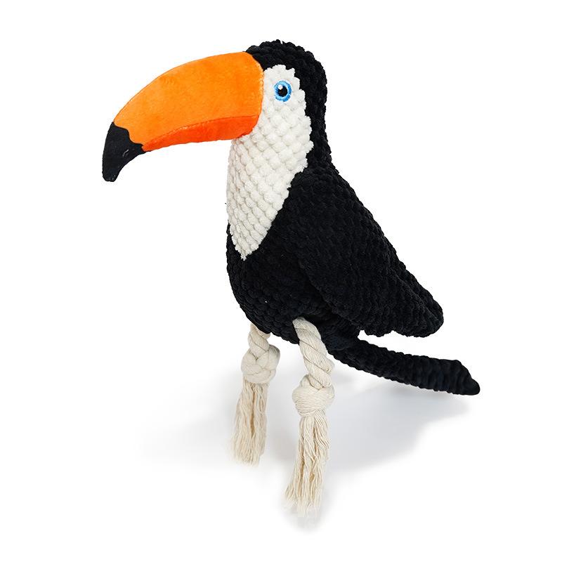 Plush Dog Parrot Toy Bite Resistant Squeaky Dog Toys for Small Large Dogs Puppy Pets Training Accessories Pet Products