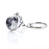 Luminous Solar System Pendant Keychain: Moon, Planets, and Galaxy Glass Ball