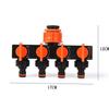 4 Way Water Hose Splitter Leakproof Connector for Garden Irrigation with Adjustable Outlets and Easy Faucet Connection