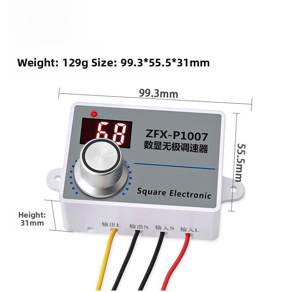 220V AC Digital Speed Controller for Single Phase Motor Motor Fan Dimmer with Encoder Control and Compact Size