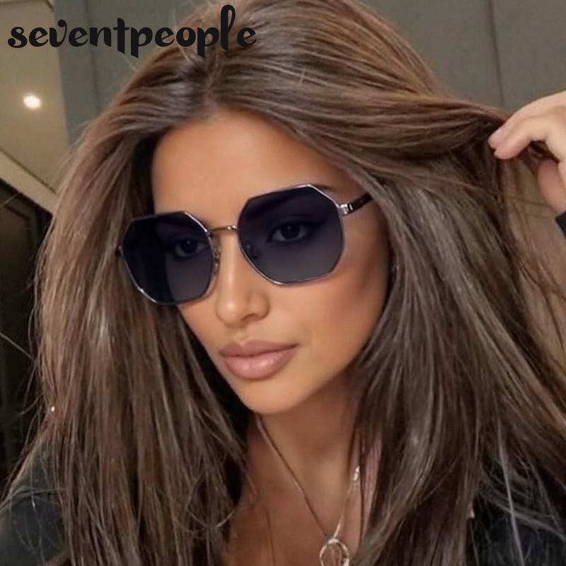 Vintage Square Punk Sunglasses Women  Luxury Brand Trendy Polygon Metal Frame Sunglass Classic Outdoor Driving Shades UV400