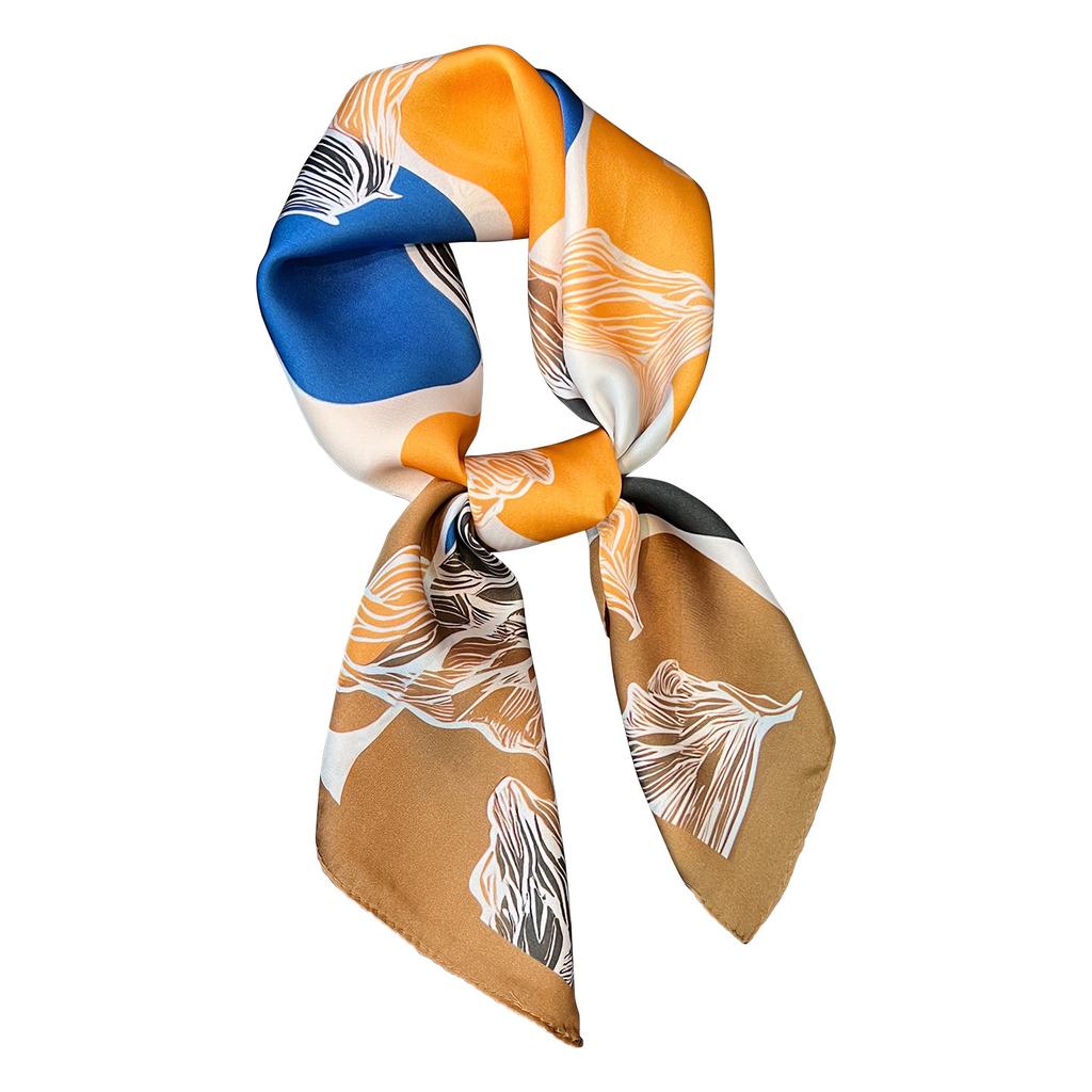 Korean Style Fashion Thin Silk Like Square Scarf For Women Summer Versatile Decorative Neckerchief