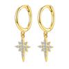 S925 Sterling Silver Star Diamond Stud Earrings for Women - Trendy, Fashionable, Cold Style, Versatile Design