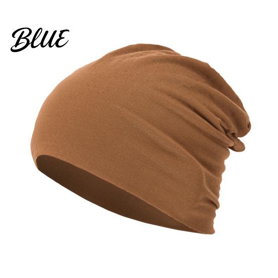 Windproof Spring And Autumn Headwear Slouchy Hip-Hop Hat Solid Color Soft Chemo Headwear Breathable Fabric Sun Protection Hat Lightweight Cancer Cap